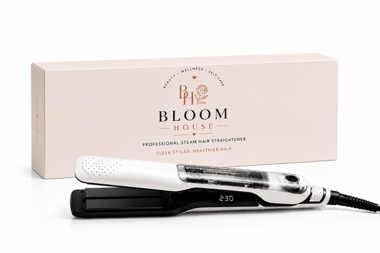 Bloom House™ Silky Smooth Steam Styler (Hair Straightener)
