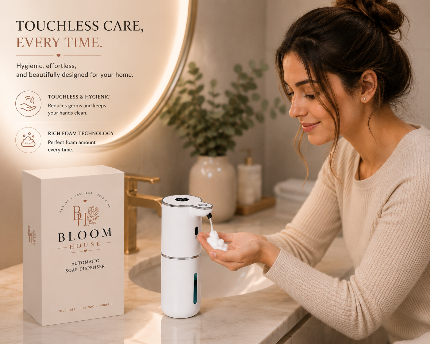 Bloom House™ Foam+ (Automatic Touchless Foam Soap Dispenser)